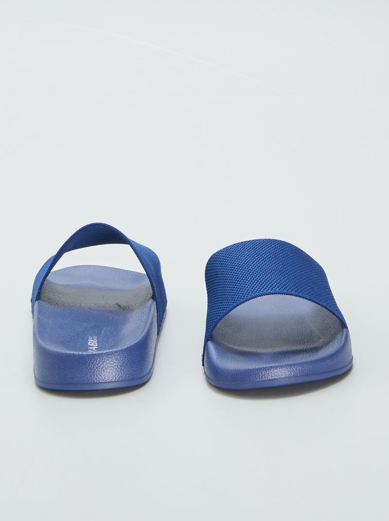 Claquettes de piscine unies Bleu marine - Kiabi