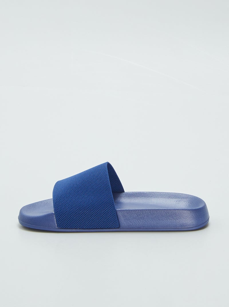 Claquettes de piscine unies Bleu marine - Kiabi
