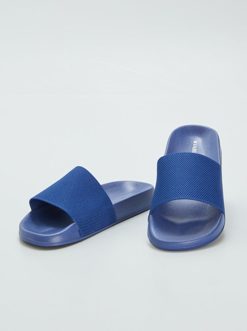 Claquettes de piscine unies Bleu marine - Kiabi