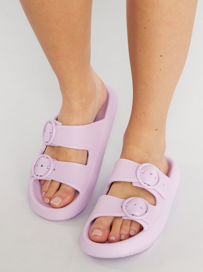 Claquettes de plage Lilas - Kiabi