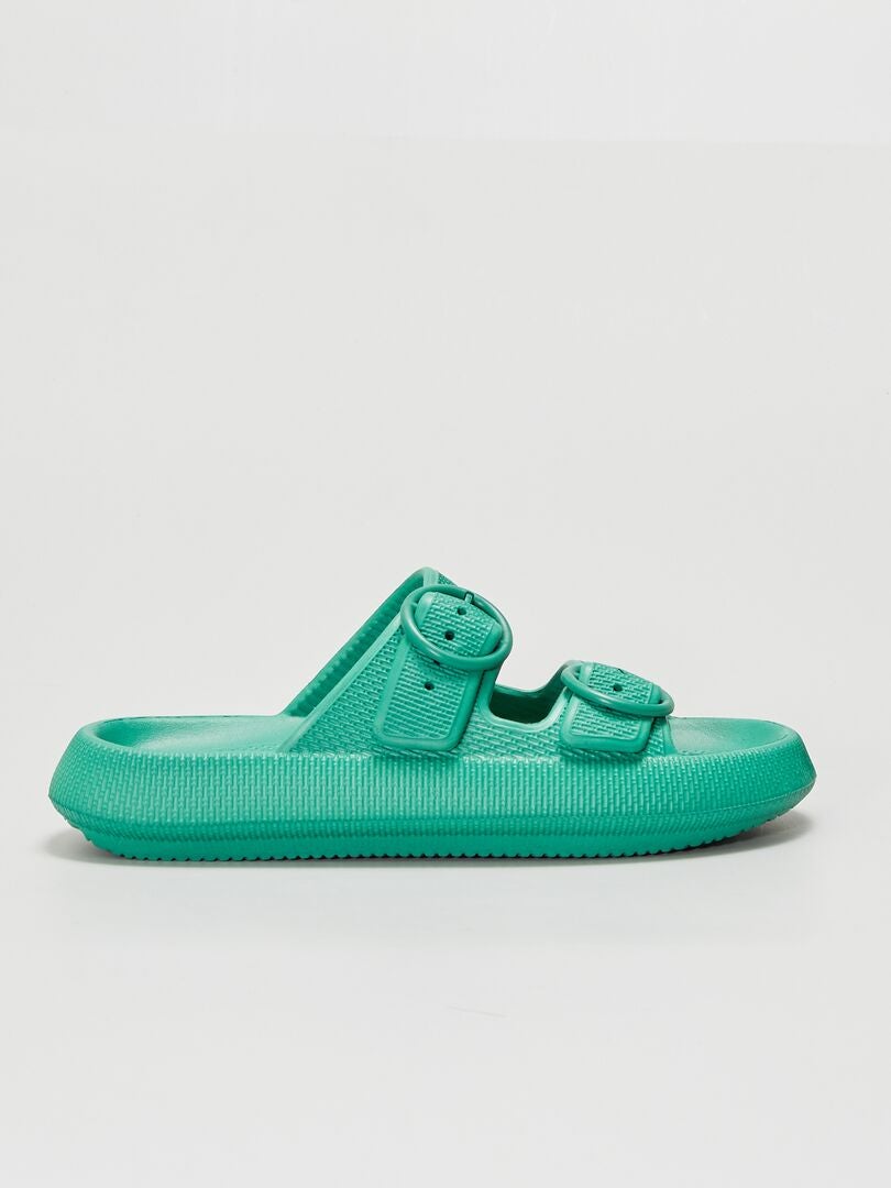 claquette jaune fluo