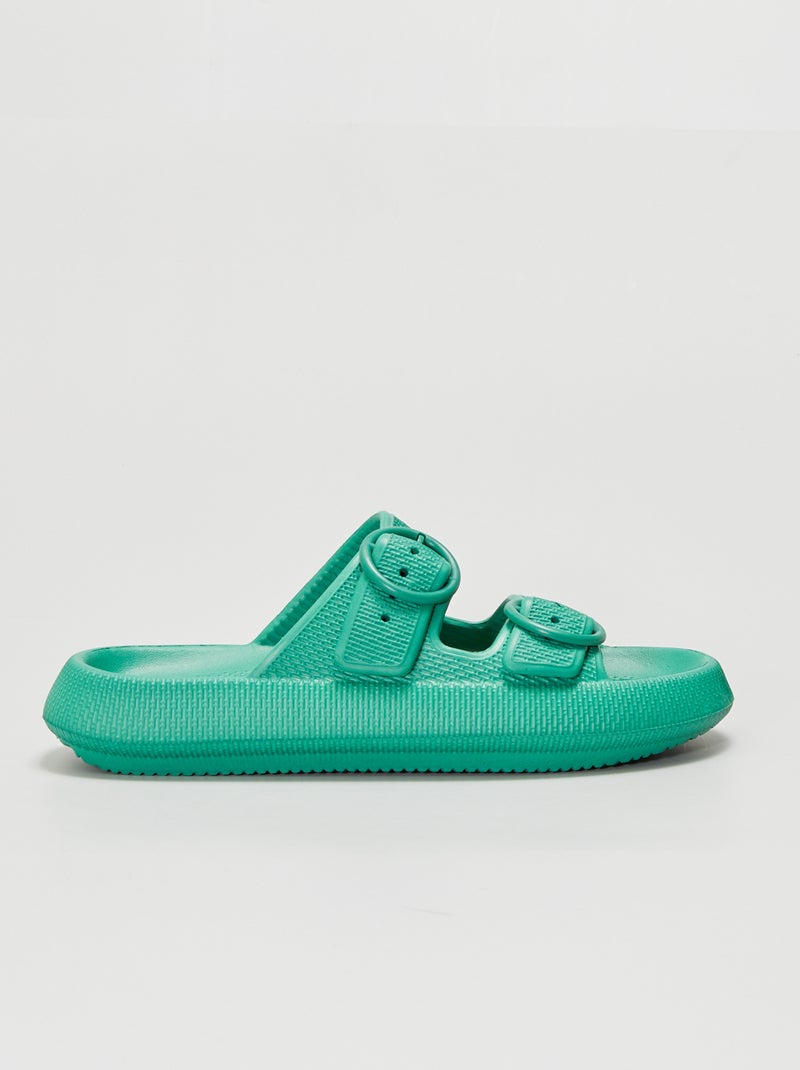 Claquettes de plage Vert - Kiabi