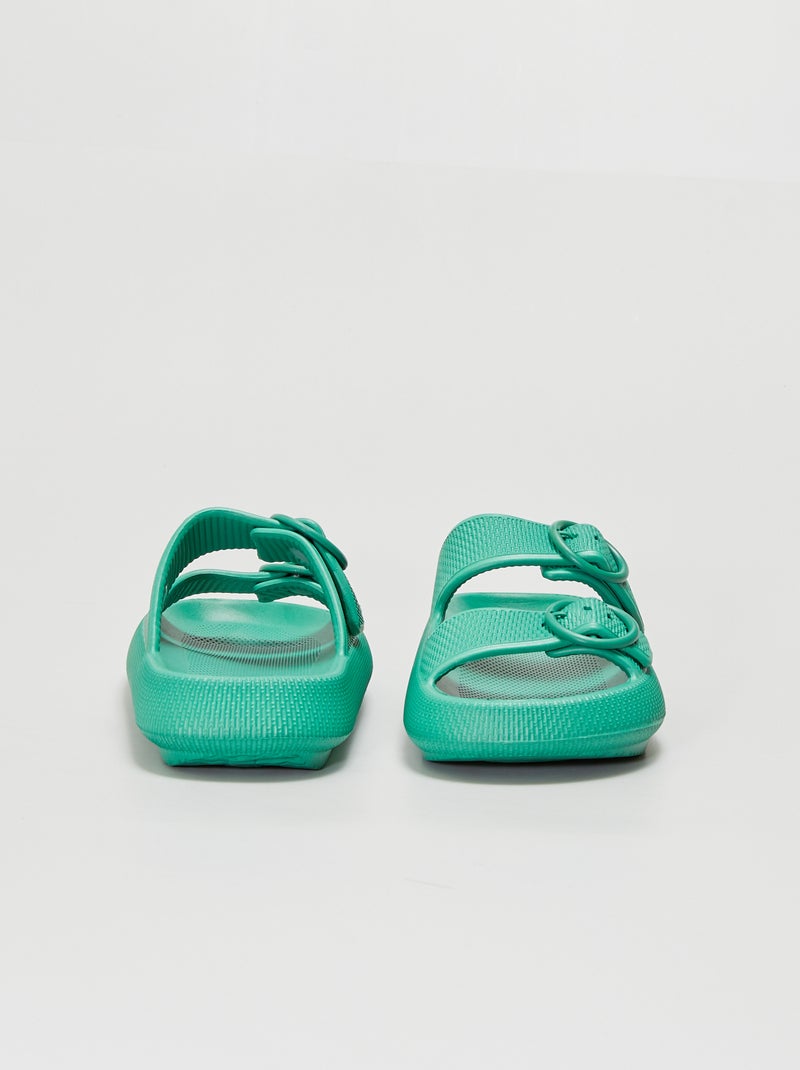 Claquettes de plage Vert - Kiabi