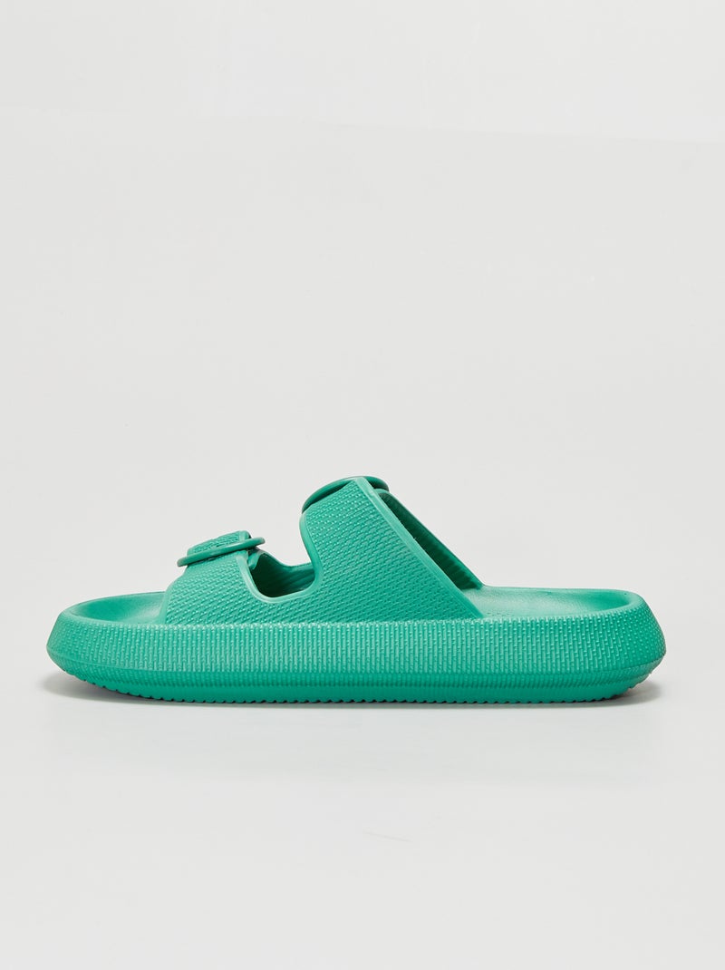 Claquettes de plage Vert - Kiabi