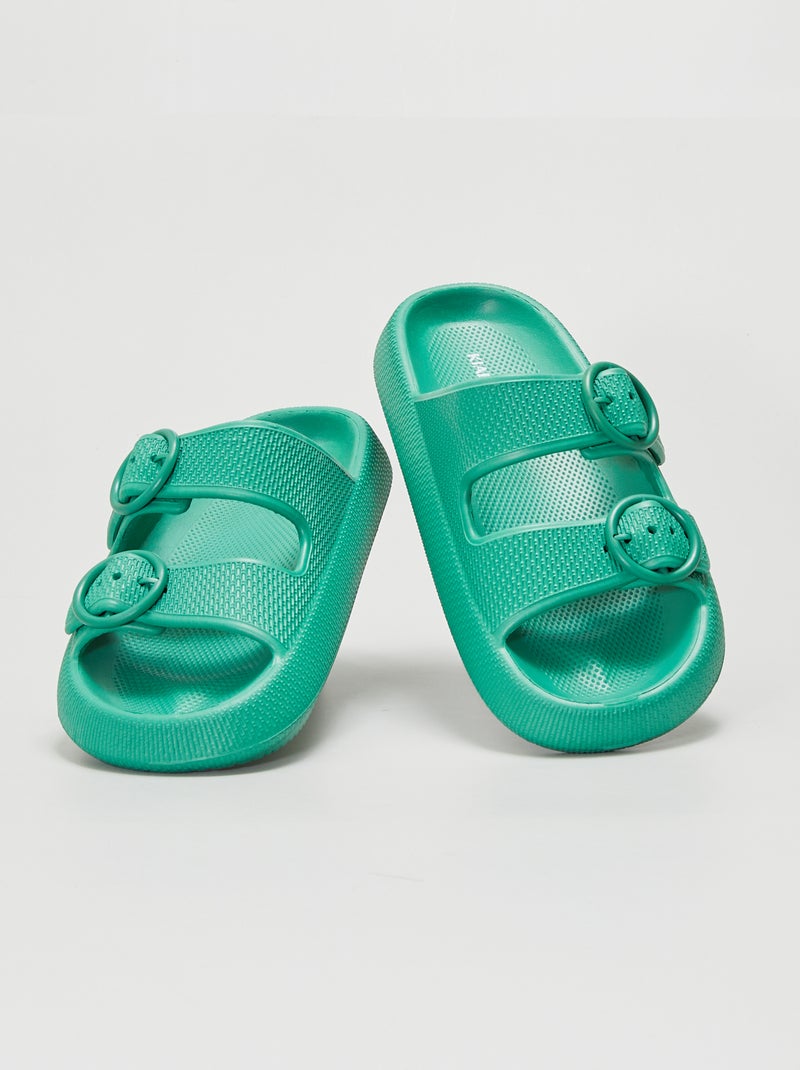 Claquettes de plage Vert - Kiabi