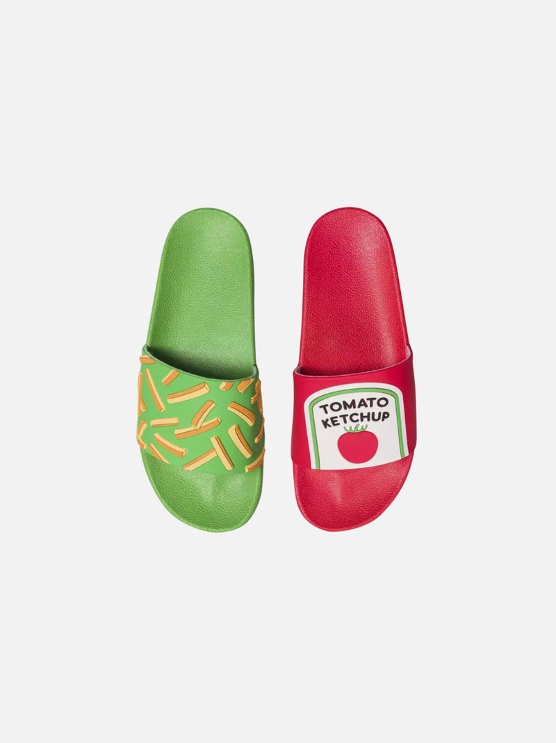 Claquettes Enfants Dedoles Frites et Ketchup Multicolore - Kiabi
