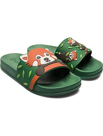 Claquettes Enfants Panda Roux