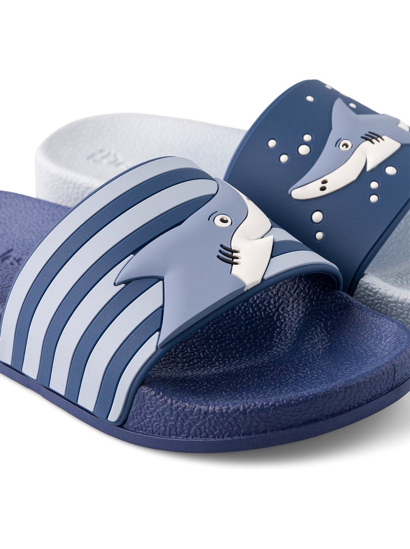 Claquettes Enfants Requins Gris Bleu - Kiabi