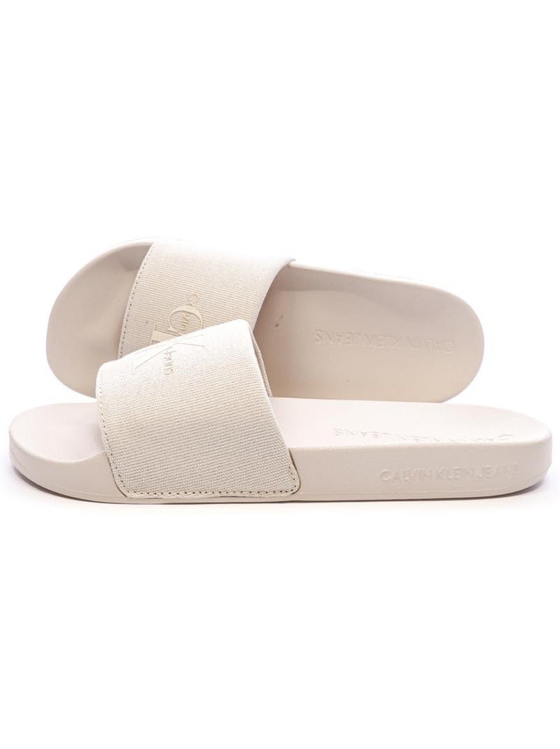 Claquettes Femme Calvin Klein Jeans Beige - Kiabi
