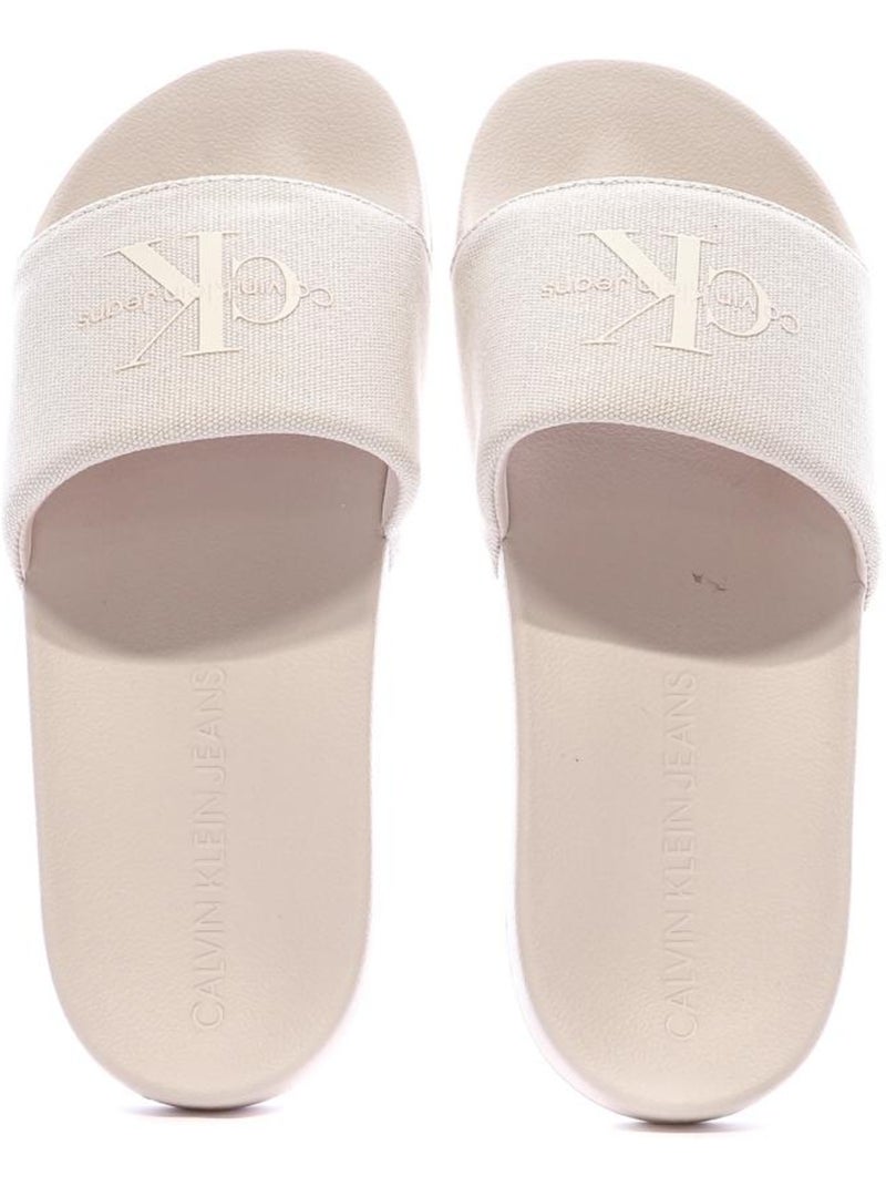 Claquettes Femme Calvin Klein Jeans Beige - Kiabi