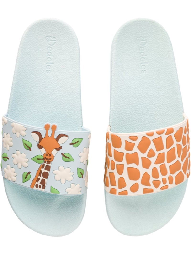 Claquettes Girafe Mignonne Turquoise - Kiabi