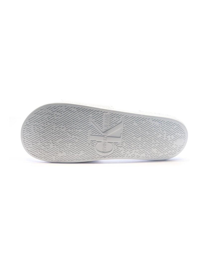 Claquettes Homme Calvin Klein Jeans Blanc - Kiabi