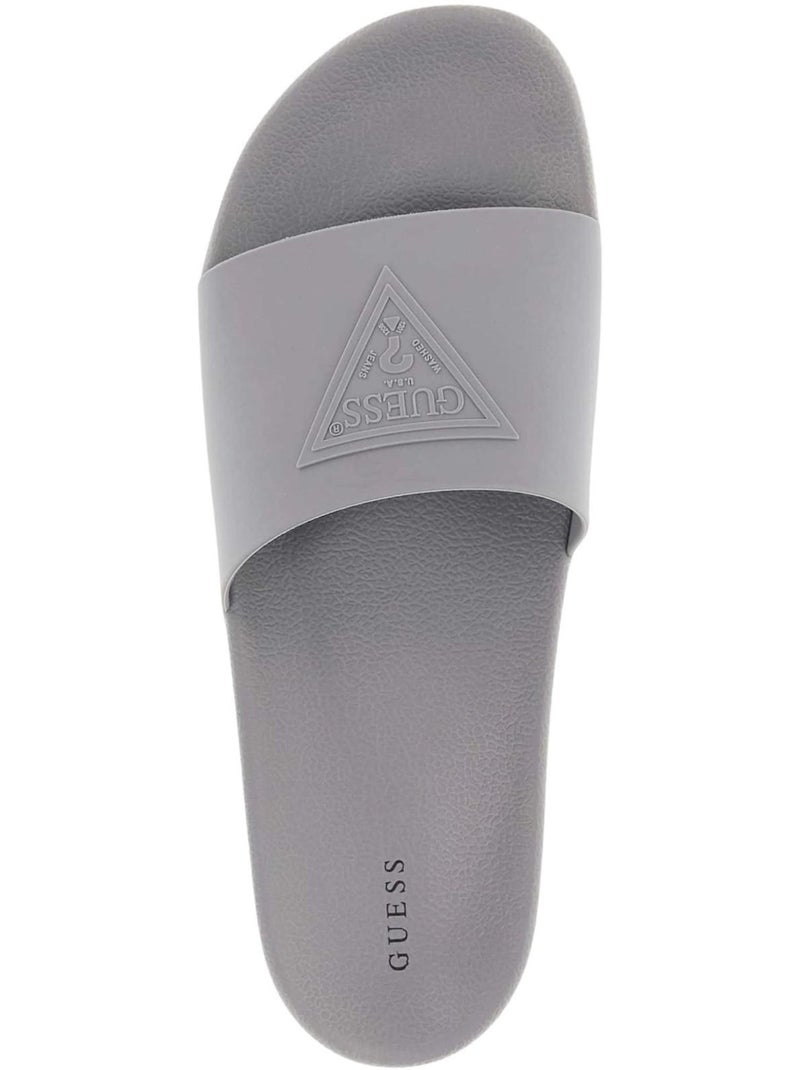 Claquettes motif/style logo - guess Gris - Kiabi