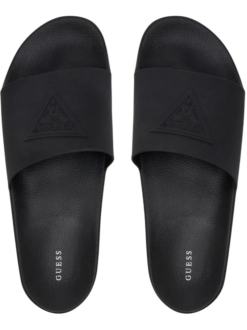 Claquettes motif/style logo - guess Noir - Kiabi