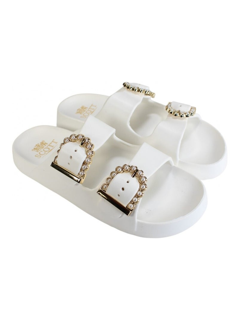 Claquettes Scott femme Blanc - Kiabi