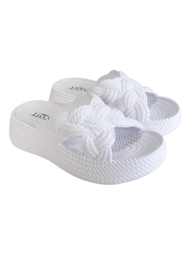 Claquettes Scott femme Blanc - Kiabi