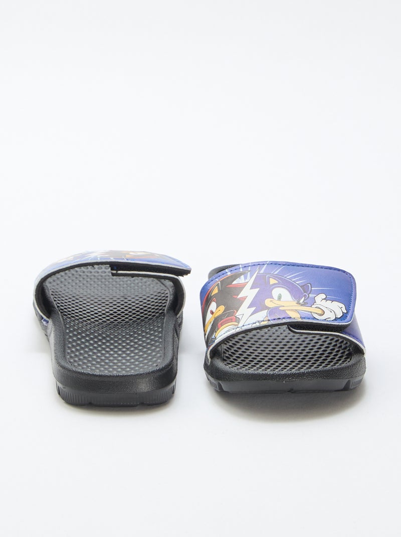 Claquettes 'Sonic' à scratch' Noir - Kiabi