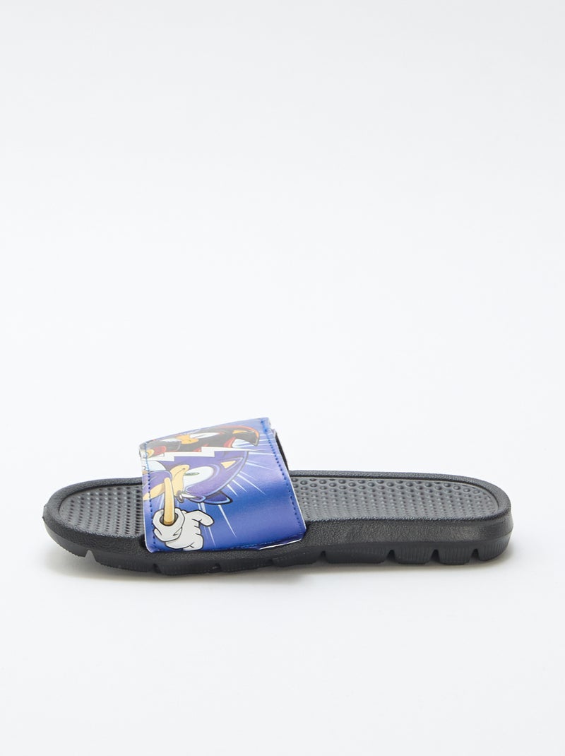Claquettes 'Sonic' à scratch' Noir - Kiabi