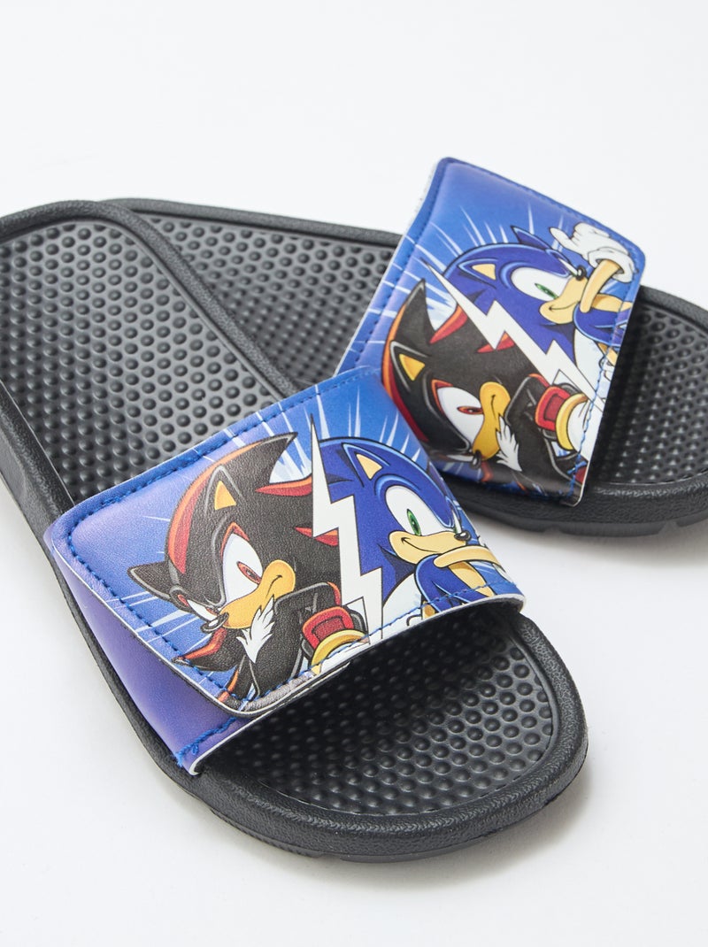 Claquettes 'Sonic' à scratch' Noir - Kiabi