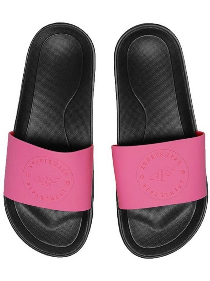 Claquettes style logo f045a - 4f Noir Rose Noir - Kiabi