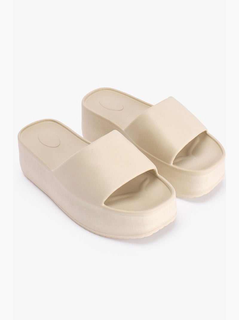 Claquettes tas fashion femme penti Beige argile - Kiabi