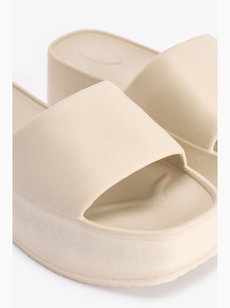 Claquettes tas fashion femme penti Beige argile - Kiabi