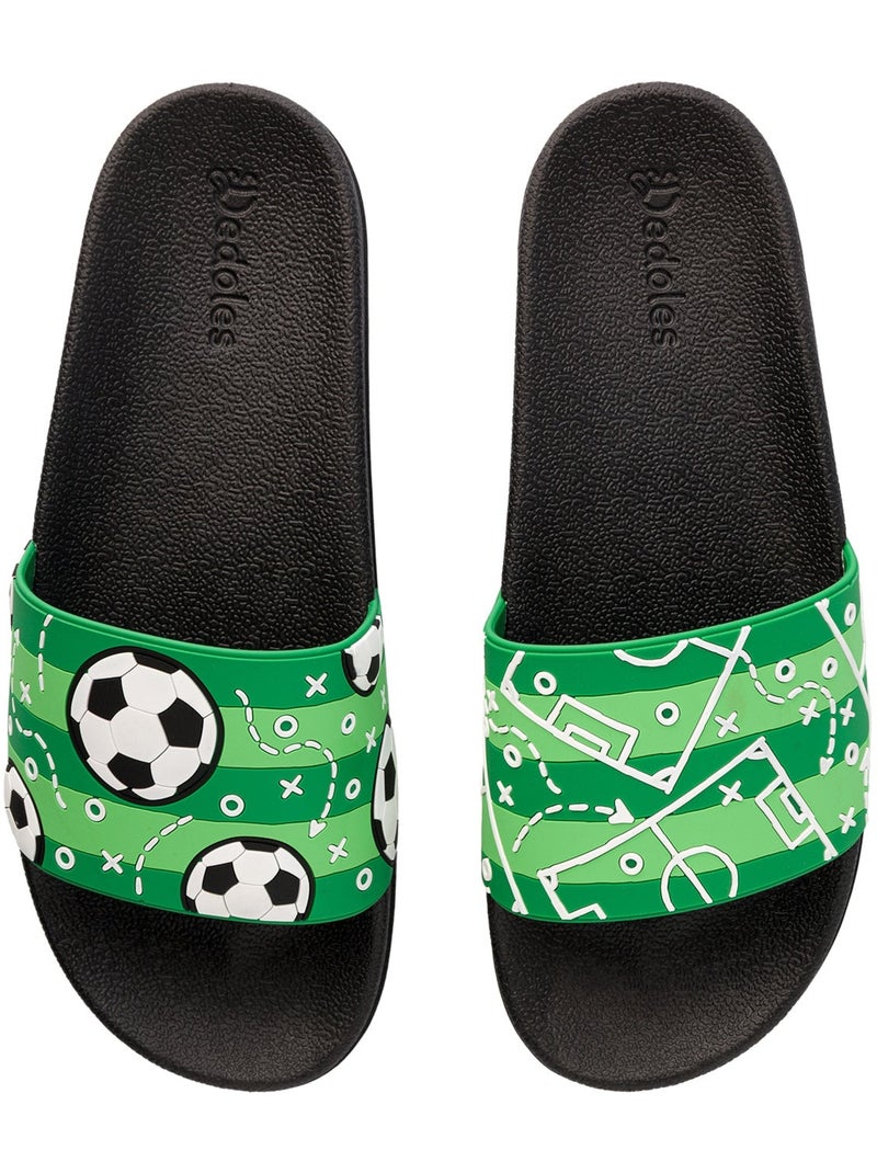 Claquettes Terrain de Football Noir - Kiabi