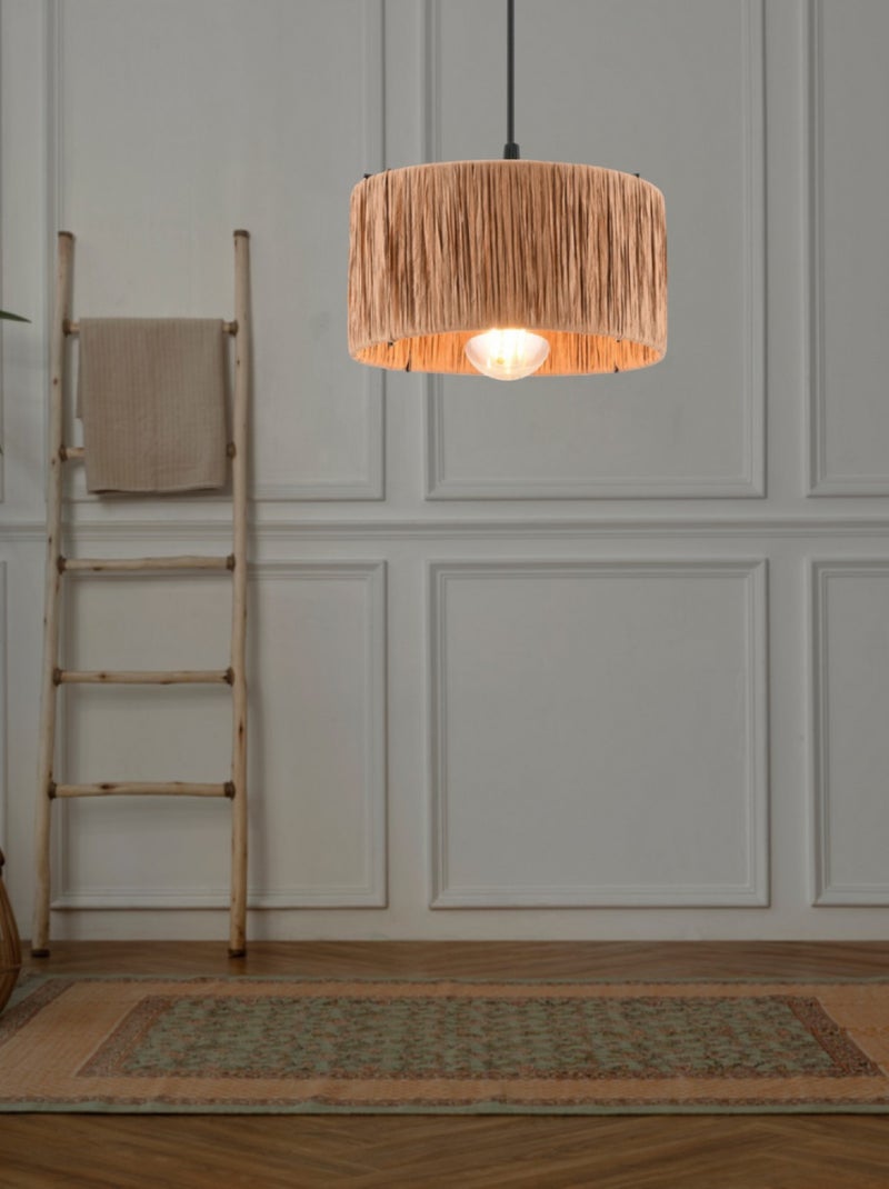 CLARISSE Suspension filaire en raphia et métal Beige - Kiabi