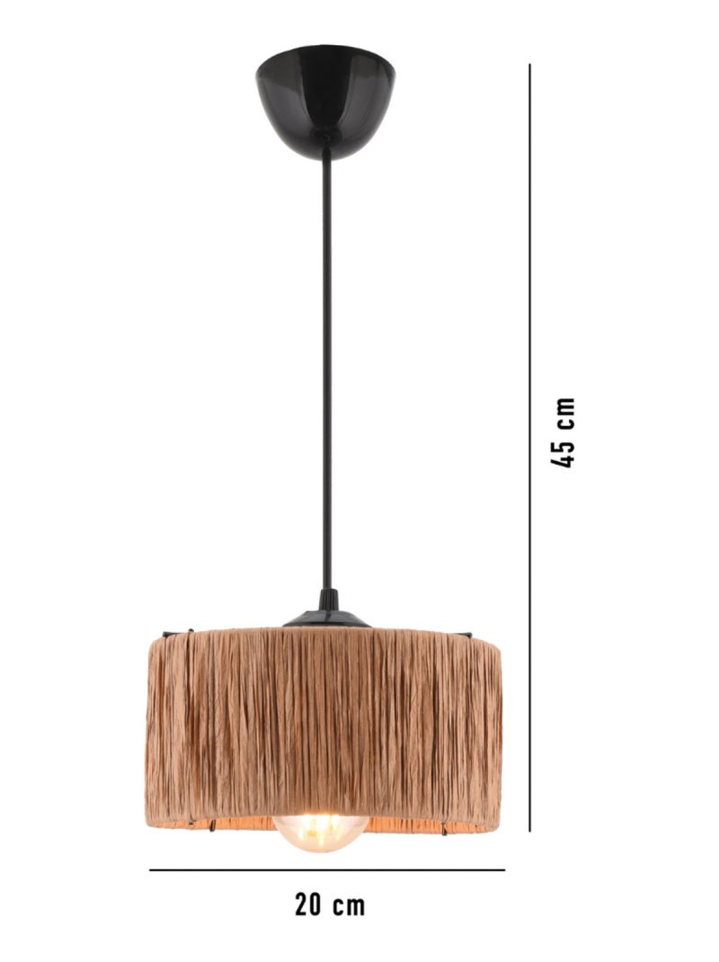CLARISSE Suspension filaire en raphia et métal Beige - Kiabi