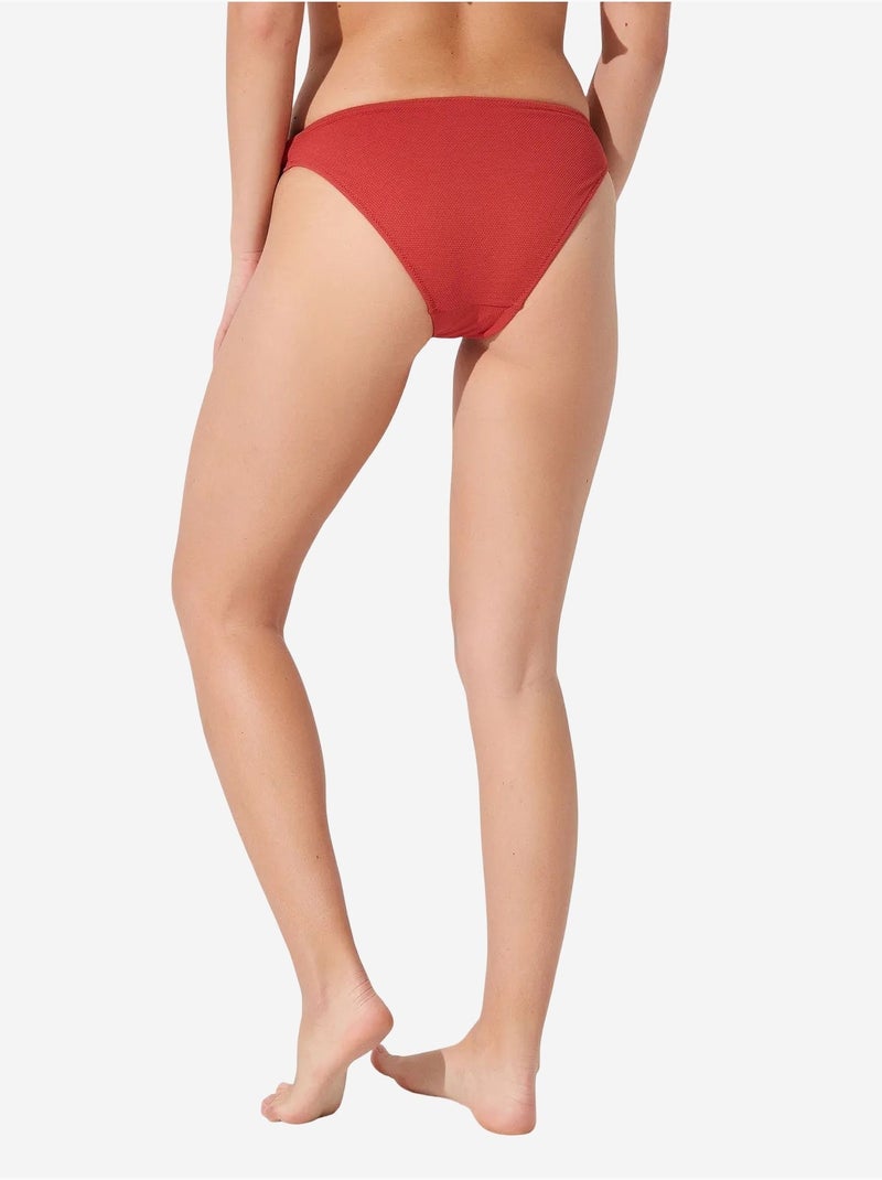 Claudia bas de bikini côté penti Terracotta - Kiabi