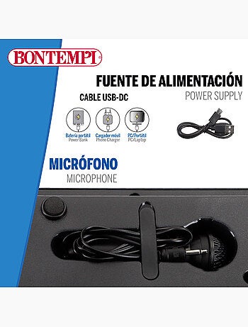 Clavier de piano électronique avec micro 37 touches pour enfants bontempi