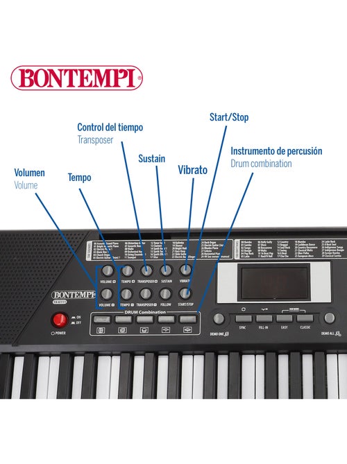 Clavier numérique avec clavier 61 touches bontempi - Kiabi Clavier numérique avec clavier 61 touches bontempi - Kiabi