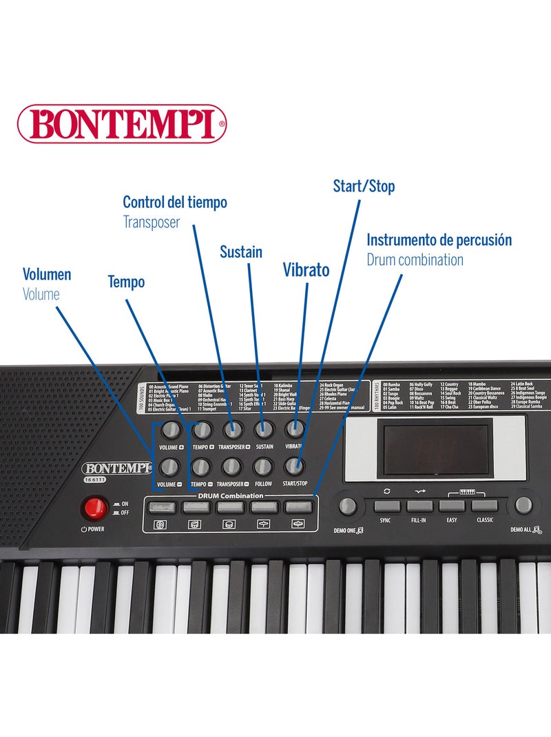 Clavier numérique avec clavier 61 touches bontempi N/A - Kiabi