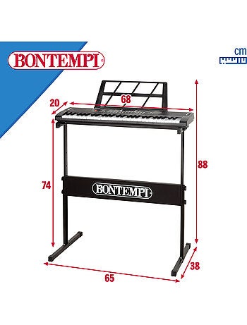 Clavier numérique avec clavier et pieds 54 touches bontempi