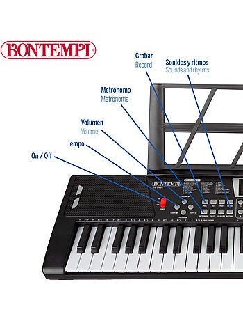 Clavier numérique avec clavier et pieds 54 touches bontempi