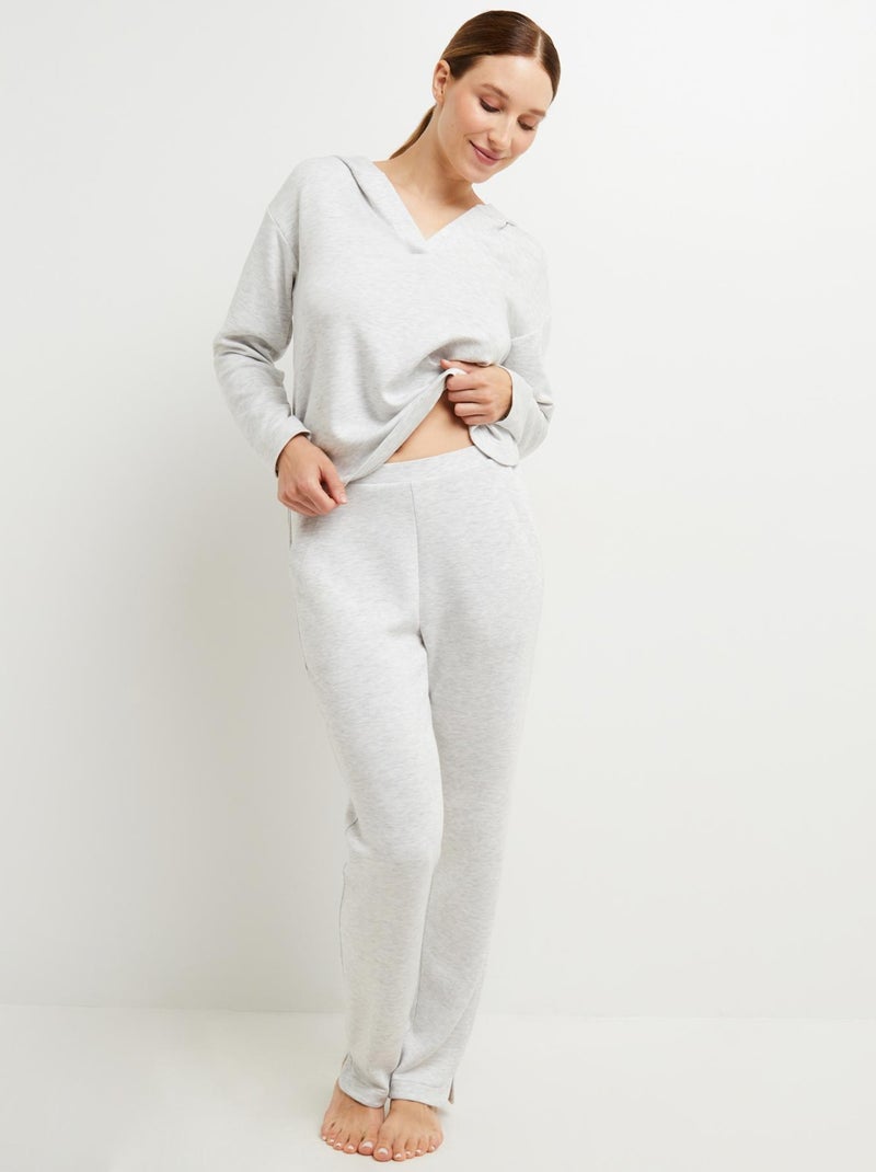 Clemence pantalon maille Gris clair - Kiabi