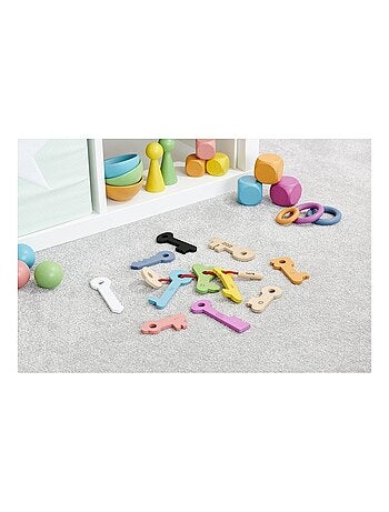 Clés de comptage en bois arc-en-ciel