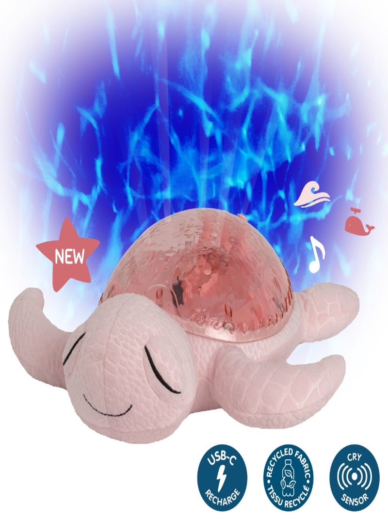 Cloud B - Veilleuse peluche Tranquil Tortue (rechargeable) Rose - Kiabi