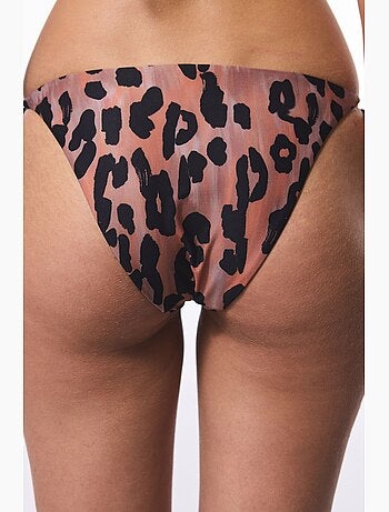 Clove bas de bikini à imprimé léopard et liens penti