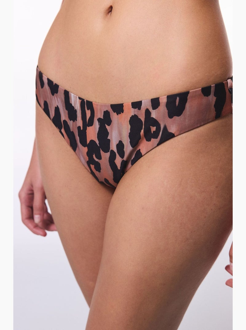 Clove coupe minimaliste imprimé léopard slip de bikini super brésilien penti Noir - Kiabi