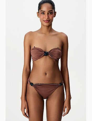 Clove haut de bikini bandeau réversible à imprimé léopard penti