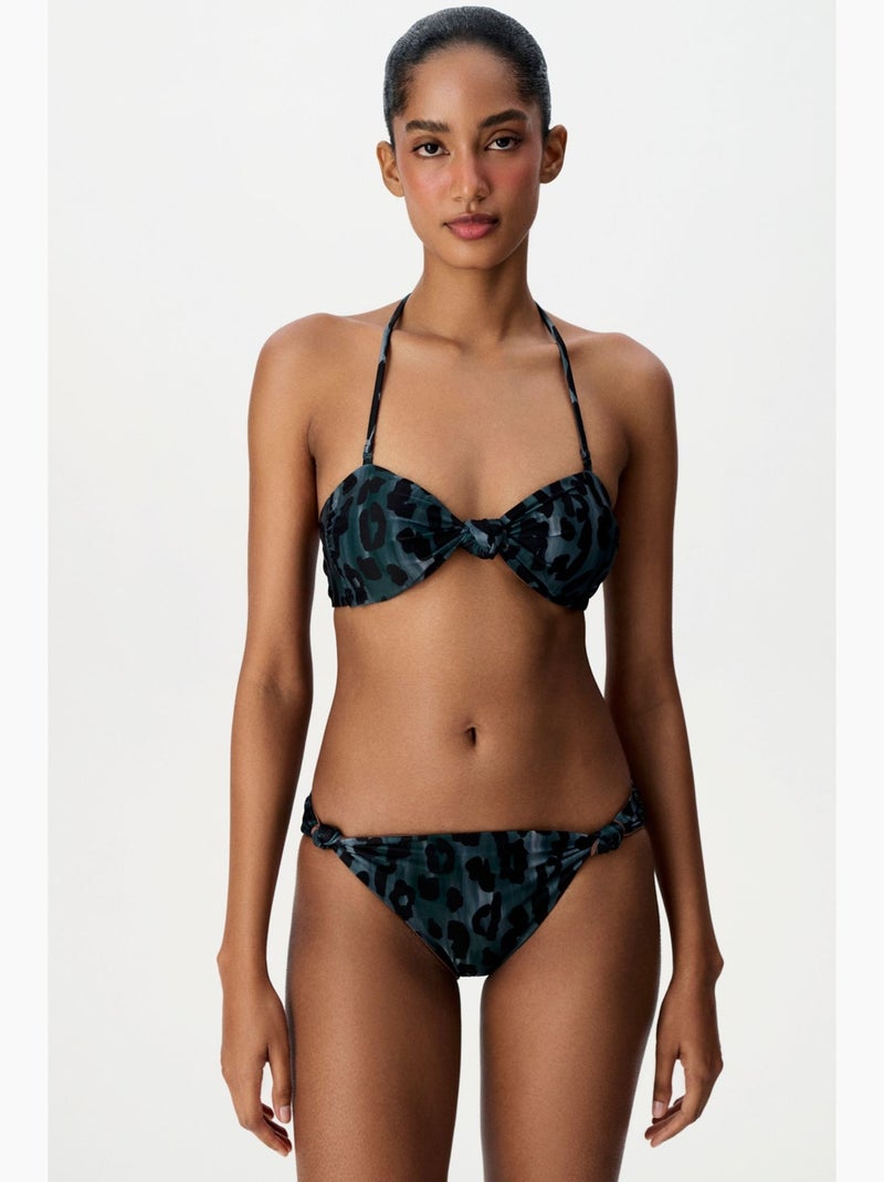 Clove haut de bikini bandeau réversible à imprimé léopard penti Marron - Kiabi