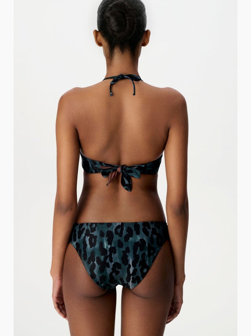 Clove haut de bikini bandeau réversible à imprimé léopard penti Marron - Kiabi
