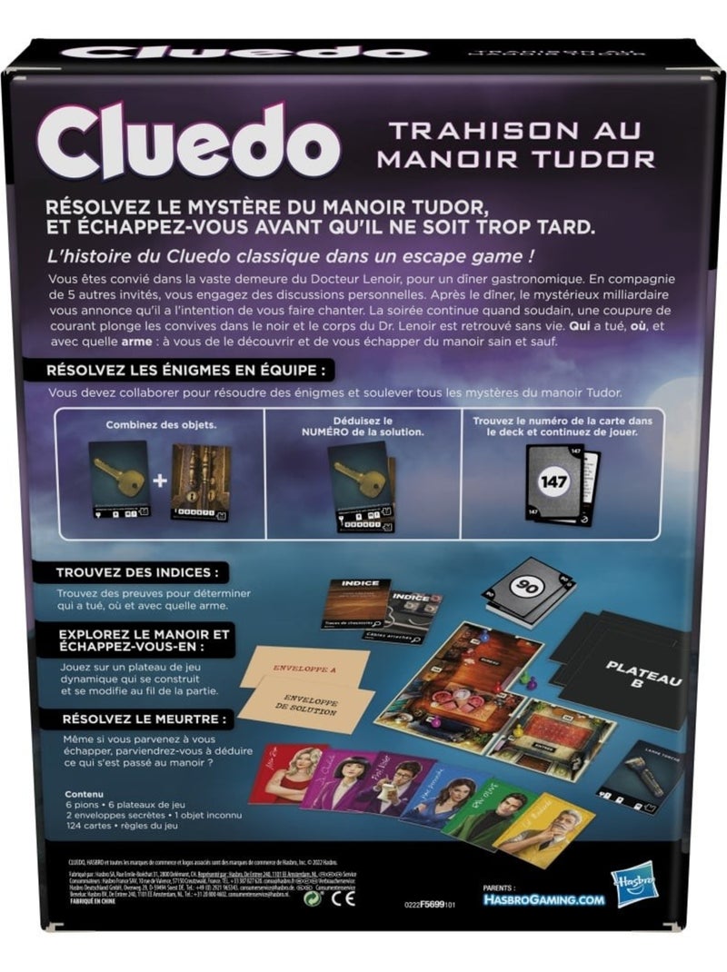 Cluedo Escape Game - Hasbro Multicolore - Kiabi