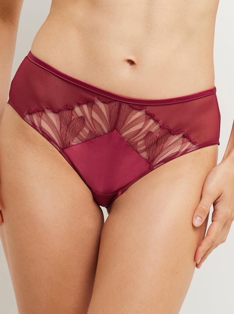 Coco shorty tulle brode Rouge - Kiabi