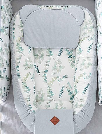 Cocon bébé matelassé - nid réducteur de lit, Eucalyptus SEVIRA KIDS