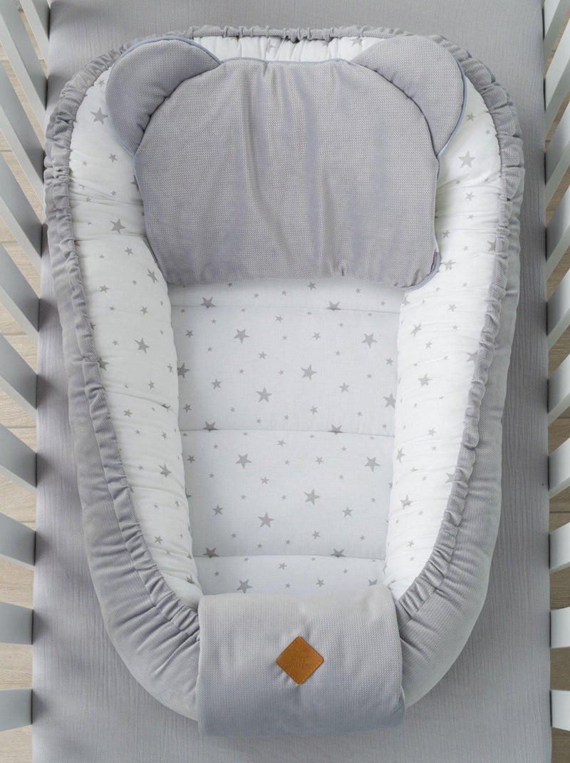 Cocon bébé matelassé velvet - nid réducteur de lit, STELLA SEVIRA KIDS Gris - Kiabi
