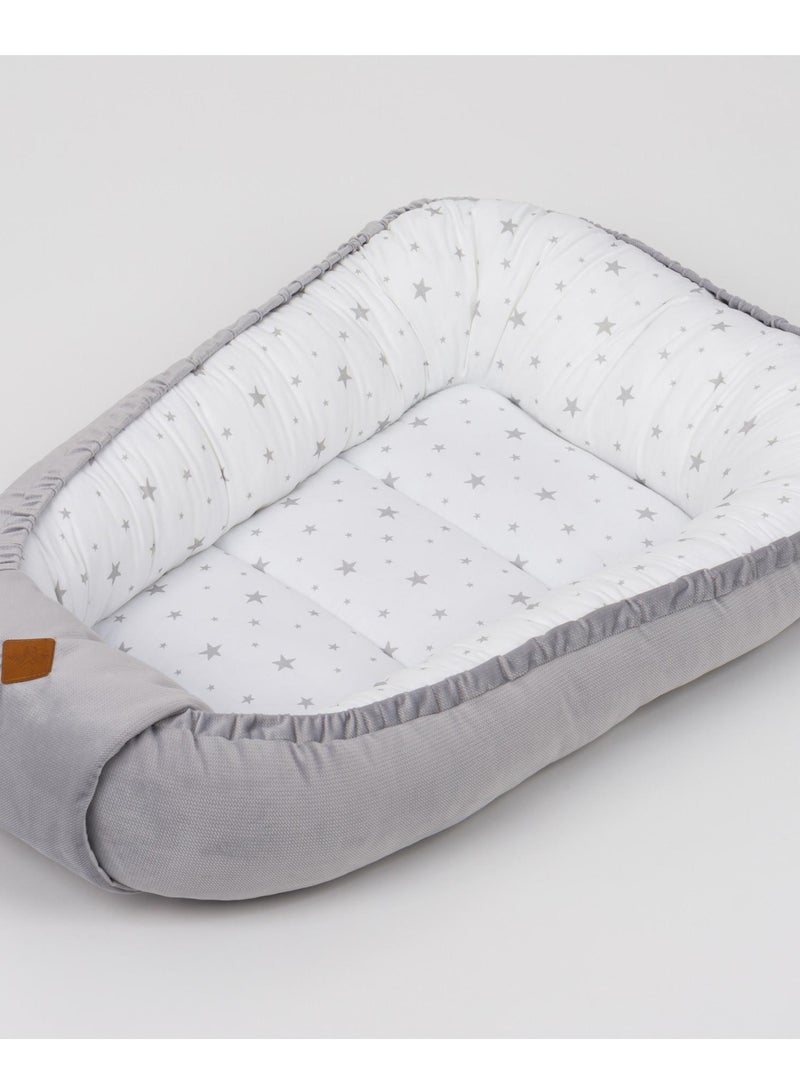 Cocon bébé matelassé velvet - nid réducteur de lit, STELLA SEVIRA KIDS Gris - Kiabi
