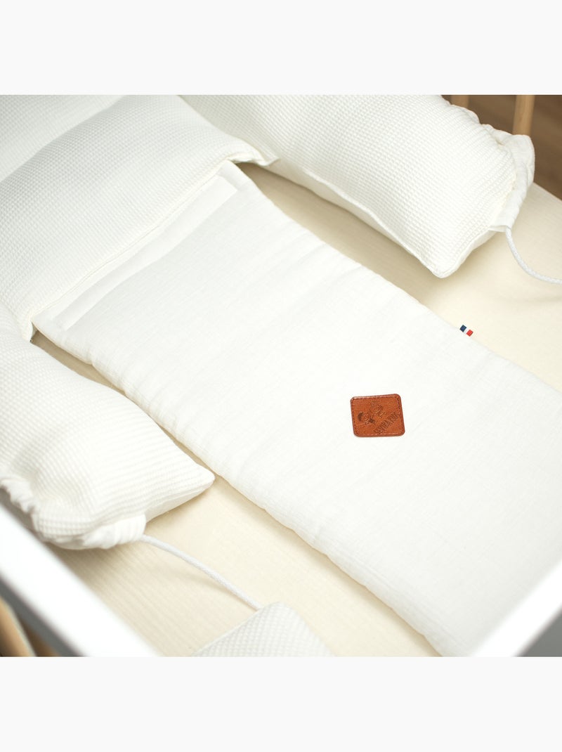 Cocon nid réducteur de lit en coton nid d'abeille SEVIRA KIDS Ecru - Kiabi