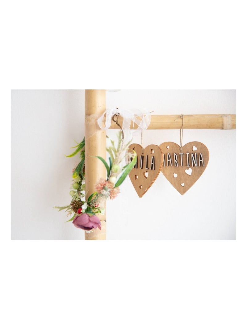 Cœur de Noël personnalisable en bois Beige - Kiabi